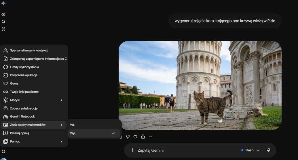 Nowa funkcja w Google Gemini - usuwanie znaku wodnego