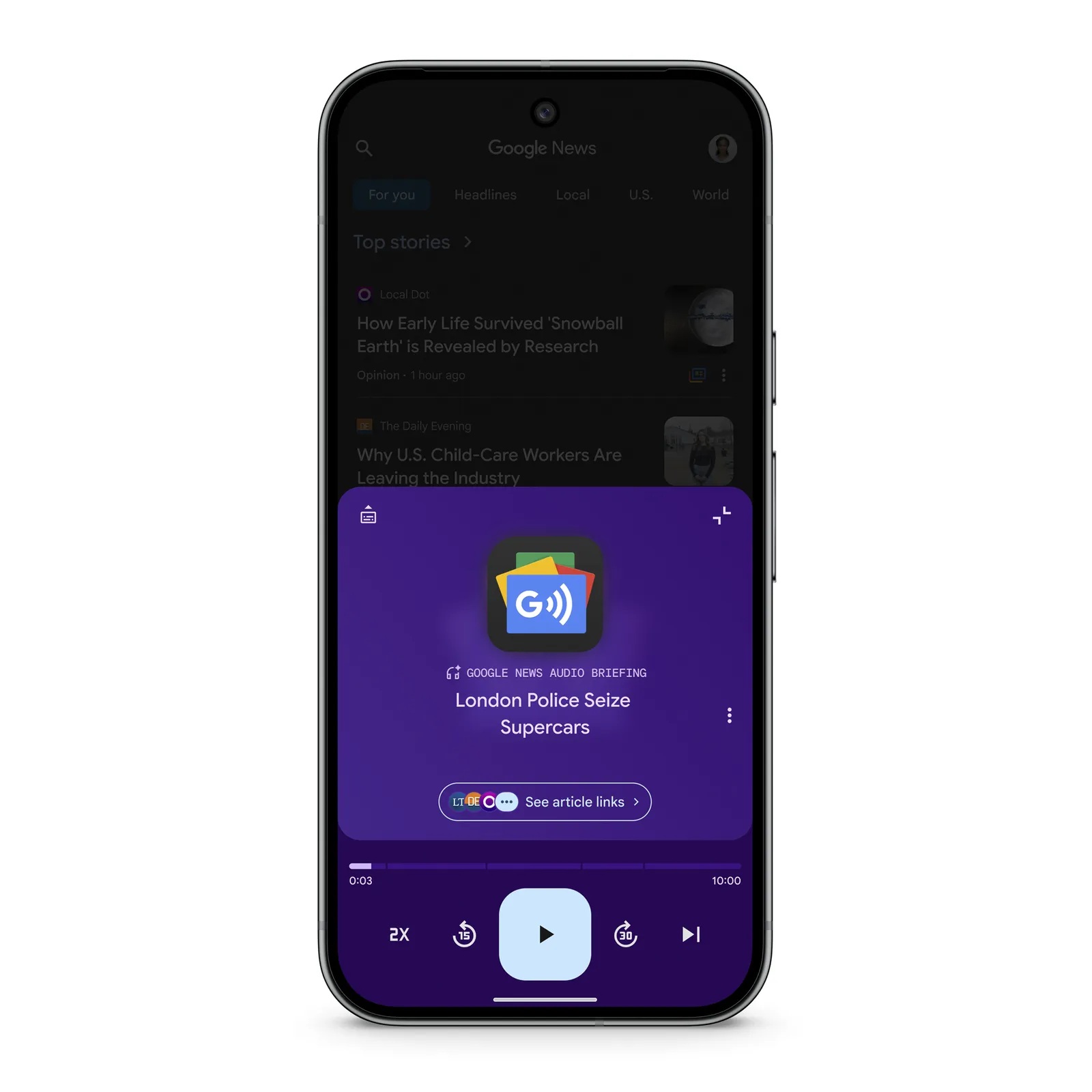 Dostosowywanie wiadomości audio w aplikacji Wiadomości Google na Androida