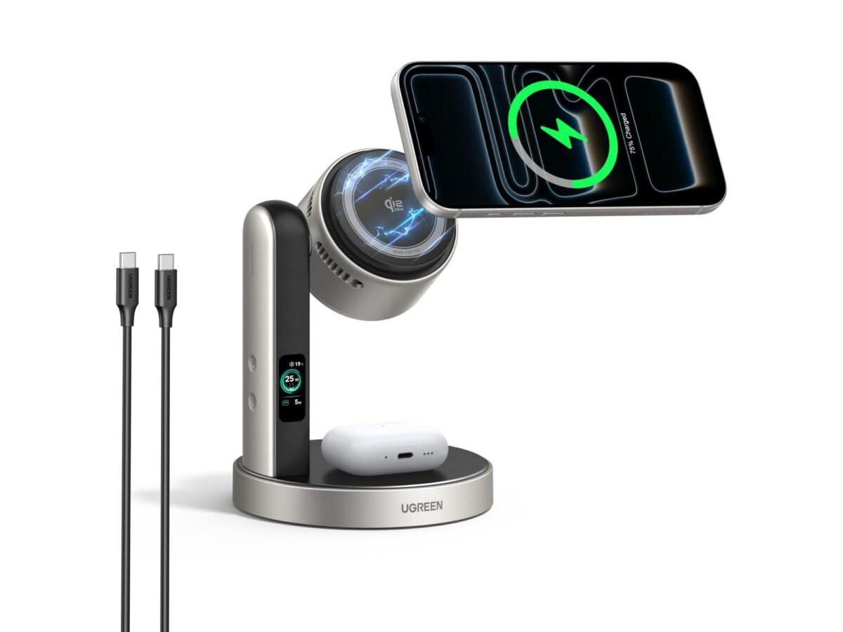 ugreen ładowarka do smartfonów i akcesoriów 2 w 1 z chłodzeniem