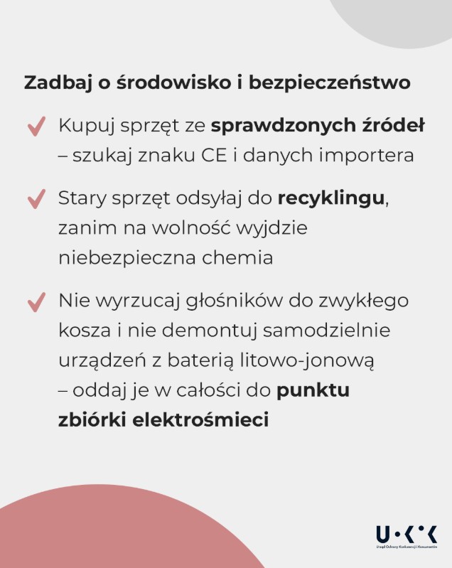 Głośniki bezprzewodowe wycofane ze sprzedaży w Polsce, UOKiK, Inspekcja Handlowa, przekroczone stężenie ołowiu