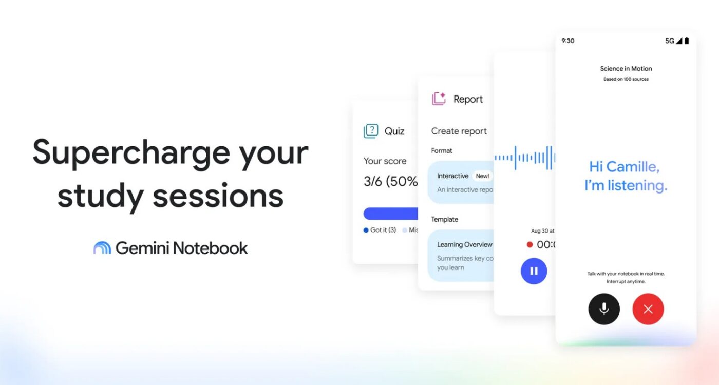 Aktualizacja Google Gemini Notebook