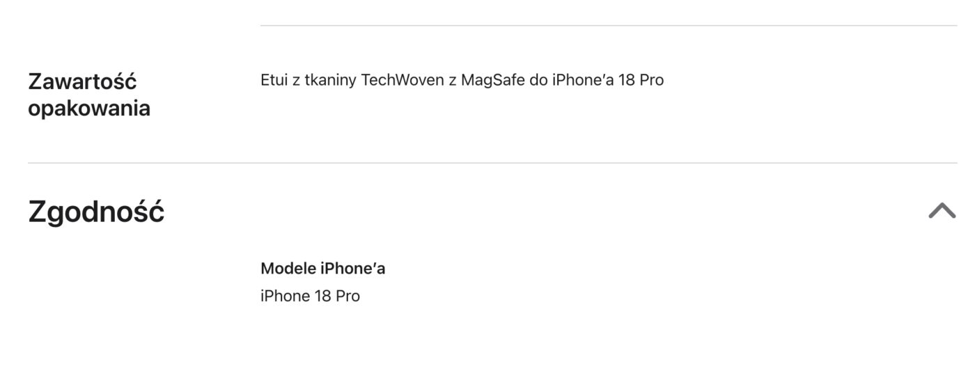 iPhone 18 Pro etui Apple