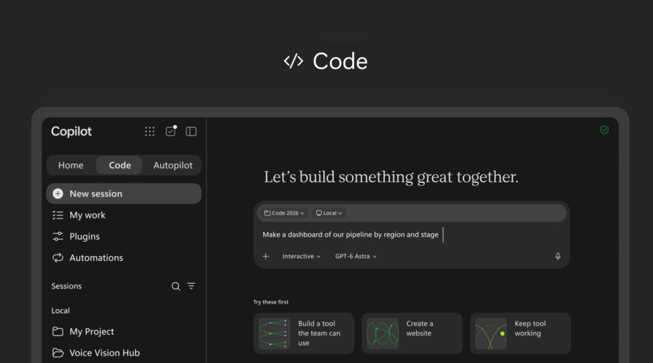 Copilot Code Microsoft, nowości wrzesień 2026