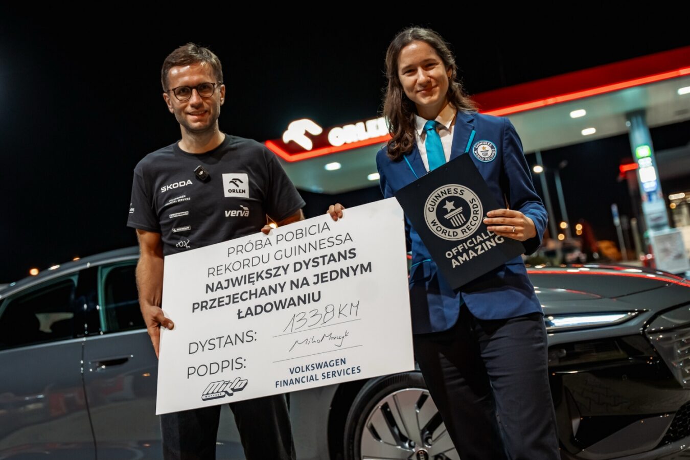 Rekord Guinnessa Miko Marczyk elektryczne Audi A6 e-tron