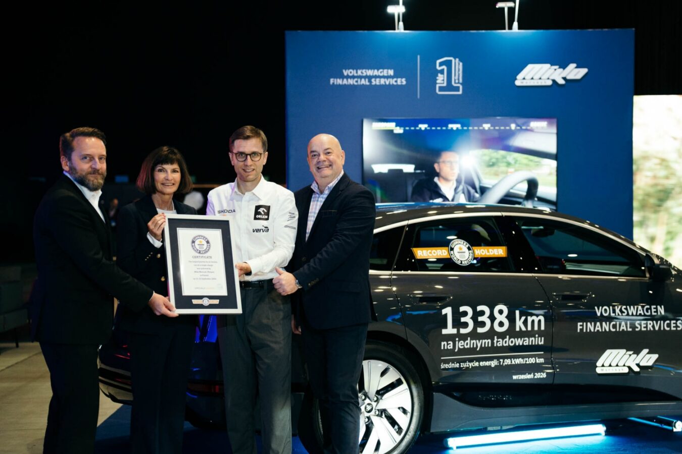 Rekord Guinnessa Miko Marczyk elektryczne Audi A6 e-tron