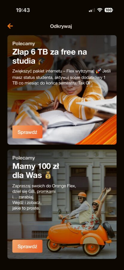Orange Flex promocja studencka
