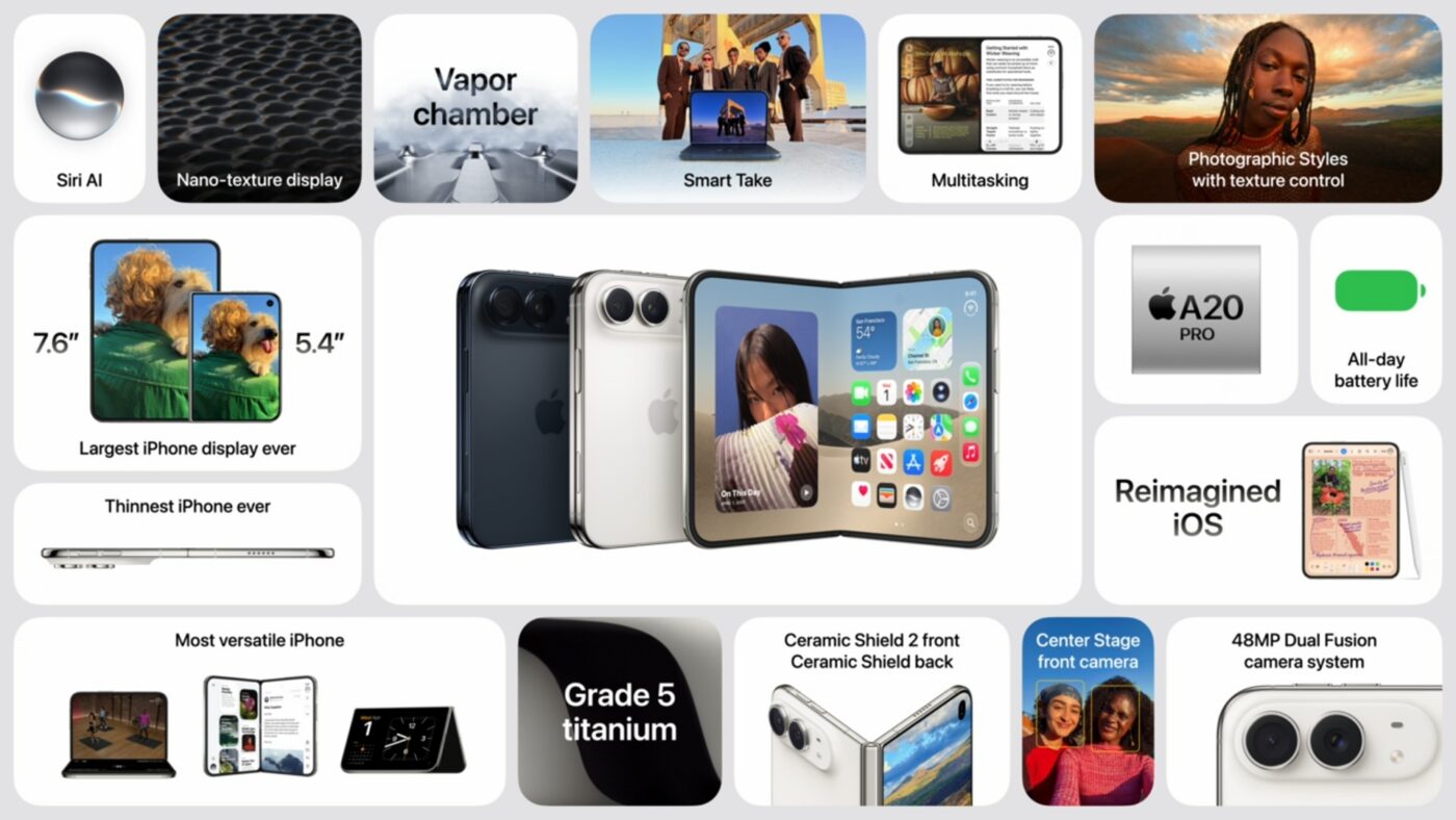 składany smartfon apple iphone duo foldable smartphone