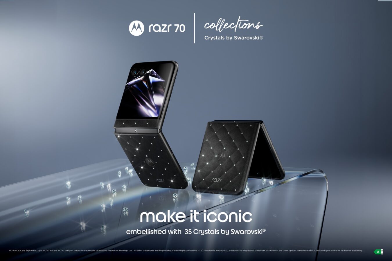 składany smartfon Motorola Razr 70 z kryształkami Swarovski