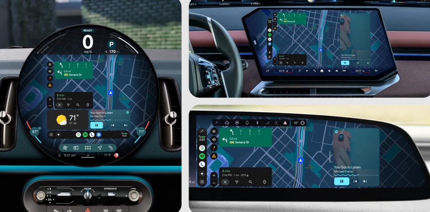 Android Auto 18.0 z interfejsem Cielo w wersji beta (źródło: Android Sage)
