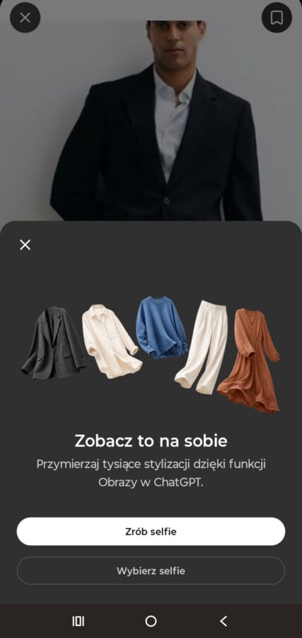 Wirtualna przymierzalnia ubrań w ChatGPT