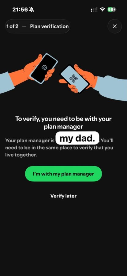 Spotify skanowanie kodu QR w przypadku plany Family