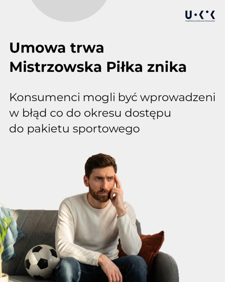 uokik zarzuty dla canal+ dotyczące dostępności pakietu mistrzowska piłka
