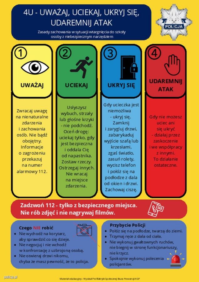 Nowa akcja Życie to nie gra. Masz je tylko jedno. Policja w szkołach - Zasady 4U
